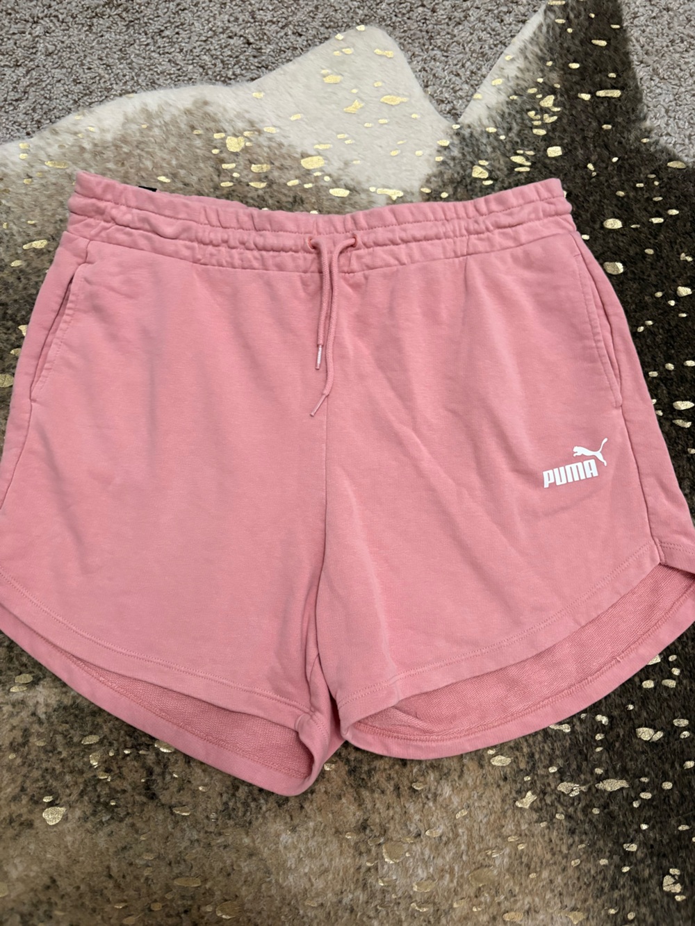 PUMA Mens Pink Lounge Shorts XL
